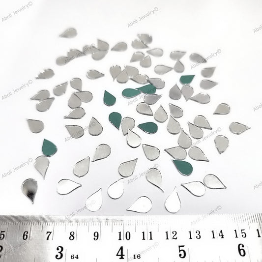 Droplet shape mirror tile 11 x 7 mm for lippan work drop shaped mirrormud mirror work shisha mirror shapes