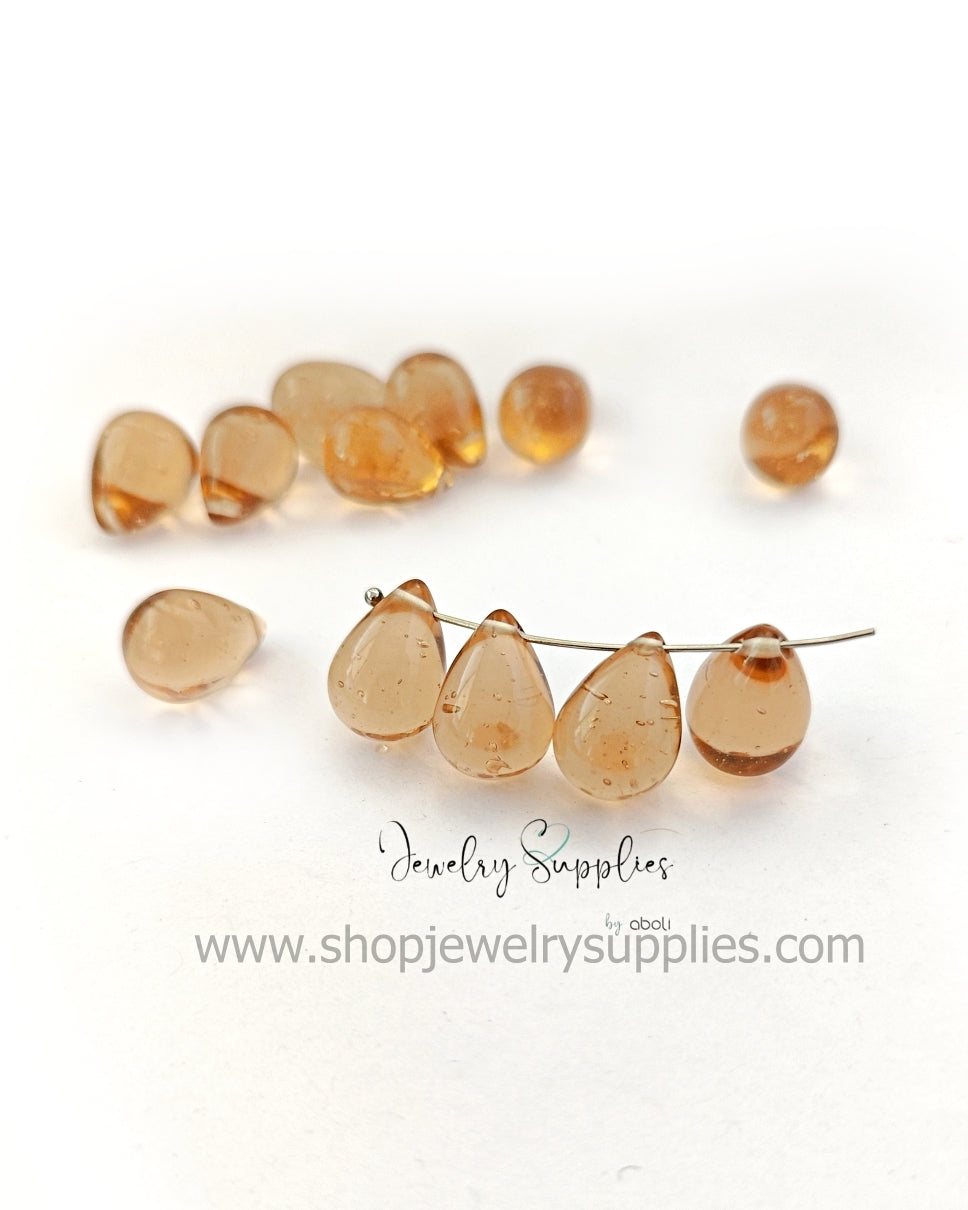 Drop glass beads Drop shaped beads DGBSD02 16 x 12 mm 2 beads