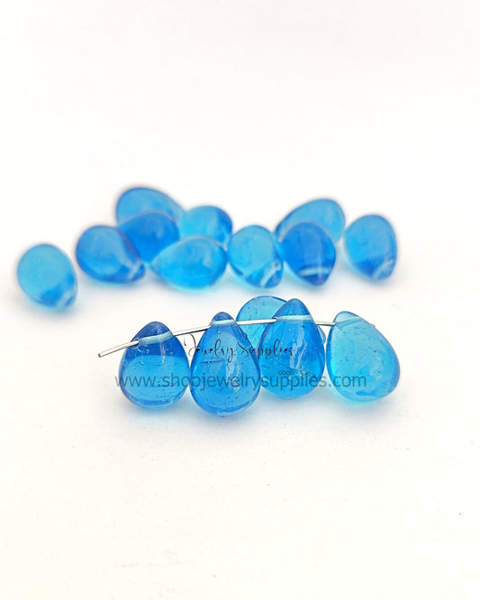 Drop glass beads Drop shaped beads DGBSD03 17 x 12 mm 2 beads