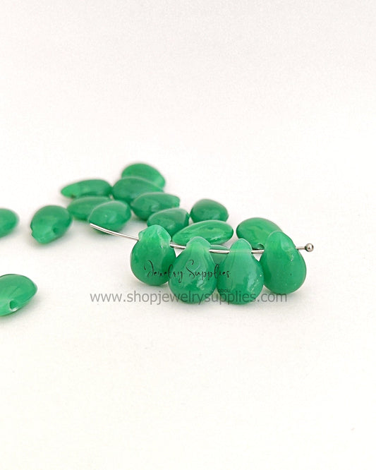 Drop glass beads Drop shaped beads DGBSD04 20 x 11 x 7 mm 2 beads