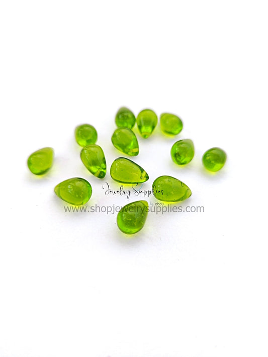 Drop glass beads Drop shaped beads DGBSD15 13 x 9 mm 2 beads