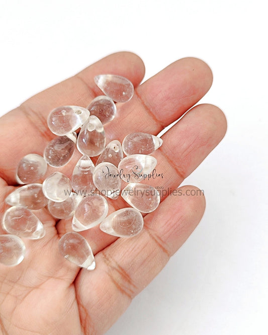 Drop glass beads Drop shaped beads DGBSD18 13 x 8 mm 2 beads