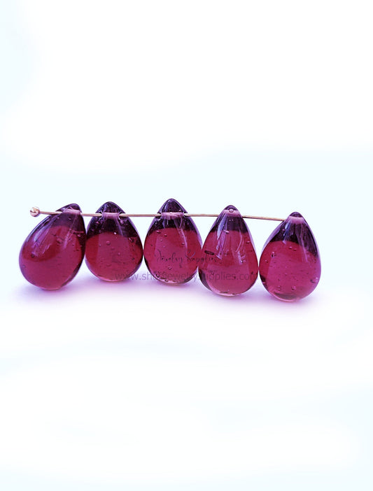 Drop glass beads Drop shaped beads DGBSD29 , 18 x 12 mm 2 beads