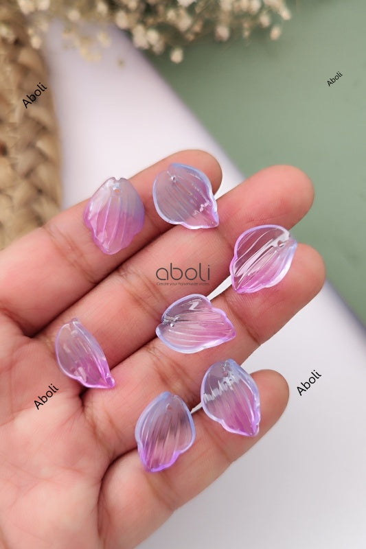 Petal shaped glass beads glass petals beads flower petal beads FGBA16