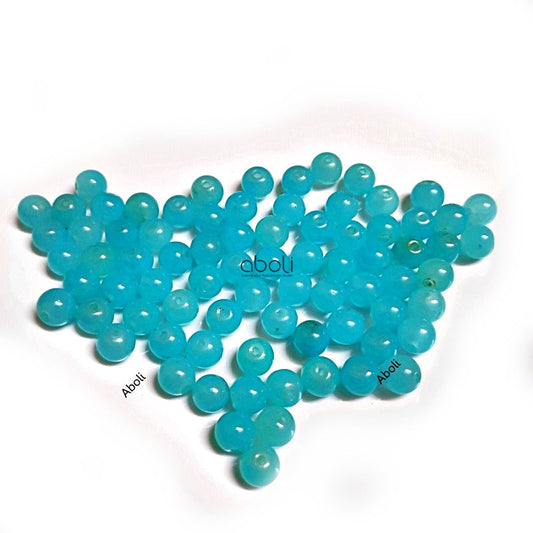 8 mm plain glass beads rakhi beads jewellery beads GB8P11 100 BEADS