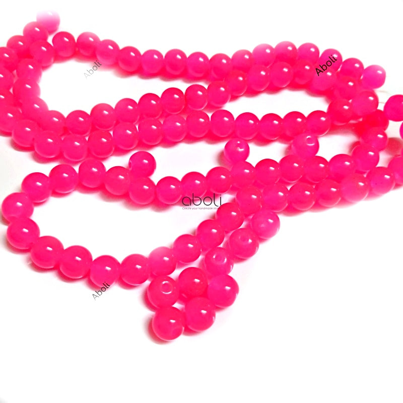 8 mm plain glass beads rakhi beads jewellery beads GB8P12 100 BEADS