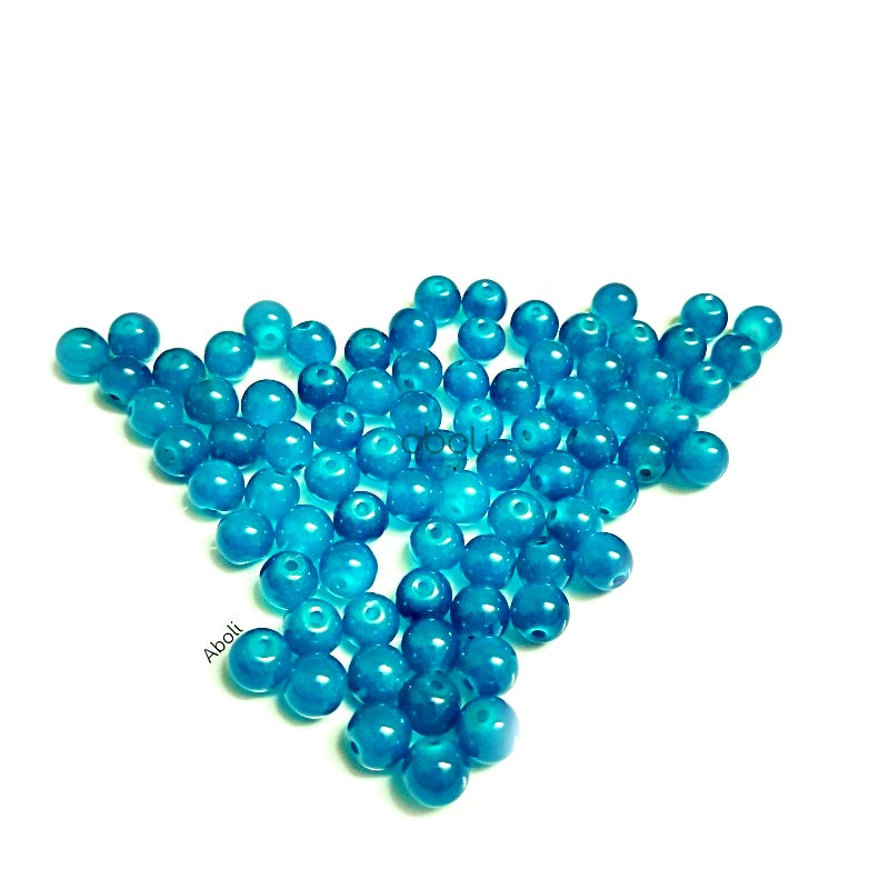 8 mm plain glass beads rakhi beads jewellery beads GB8P14 100 BEADS