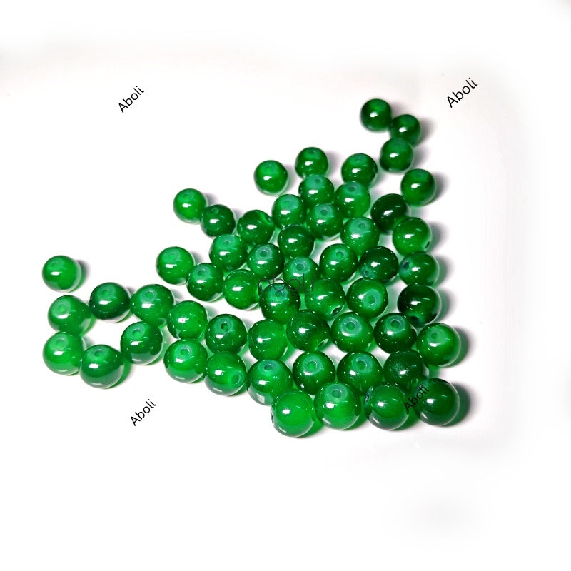 8 mm plain glass beads rakhi beads jewellery beads GB8P2 100 BEADS