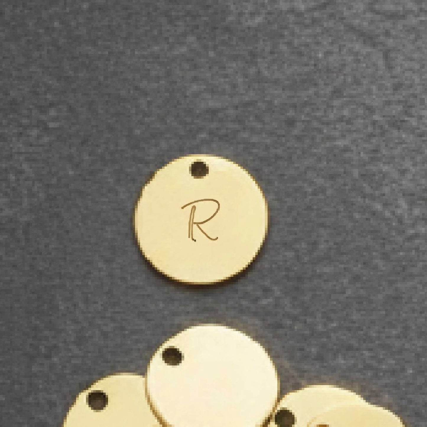initial tag anti tarnish steel stamping initial jewellery