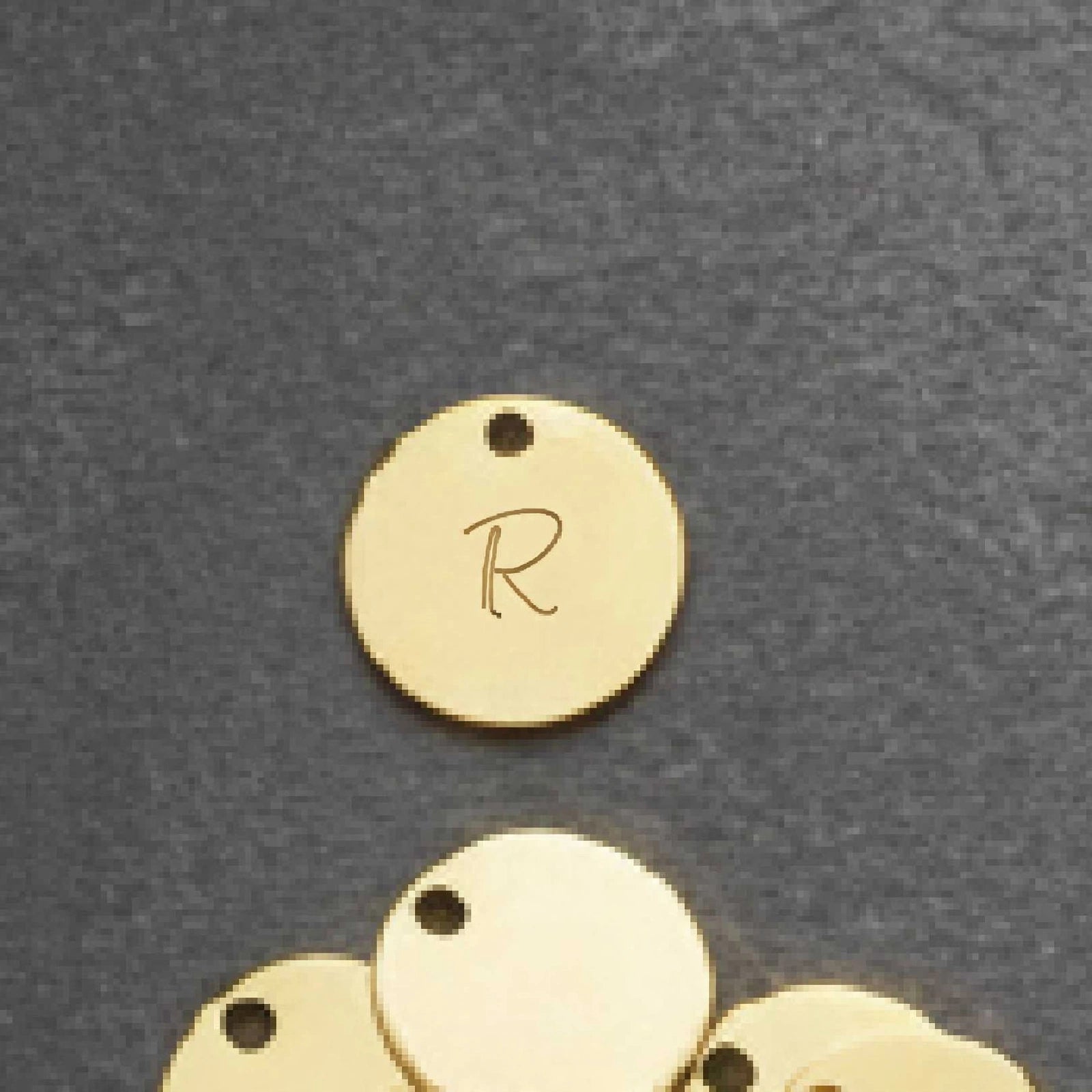 initial tag anti tarnish steel stamping initial jewellery