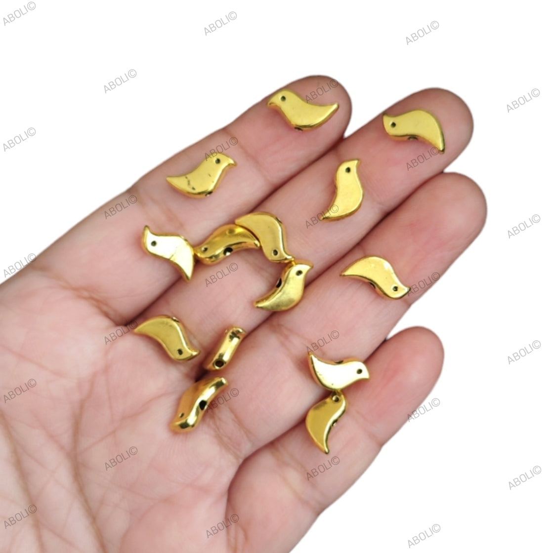 Golden bird spacer beads DSB81