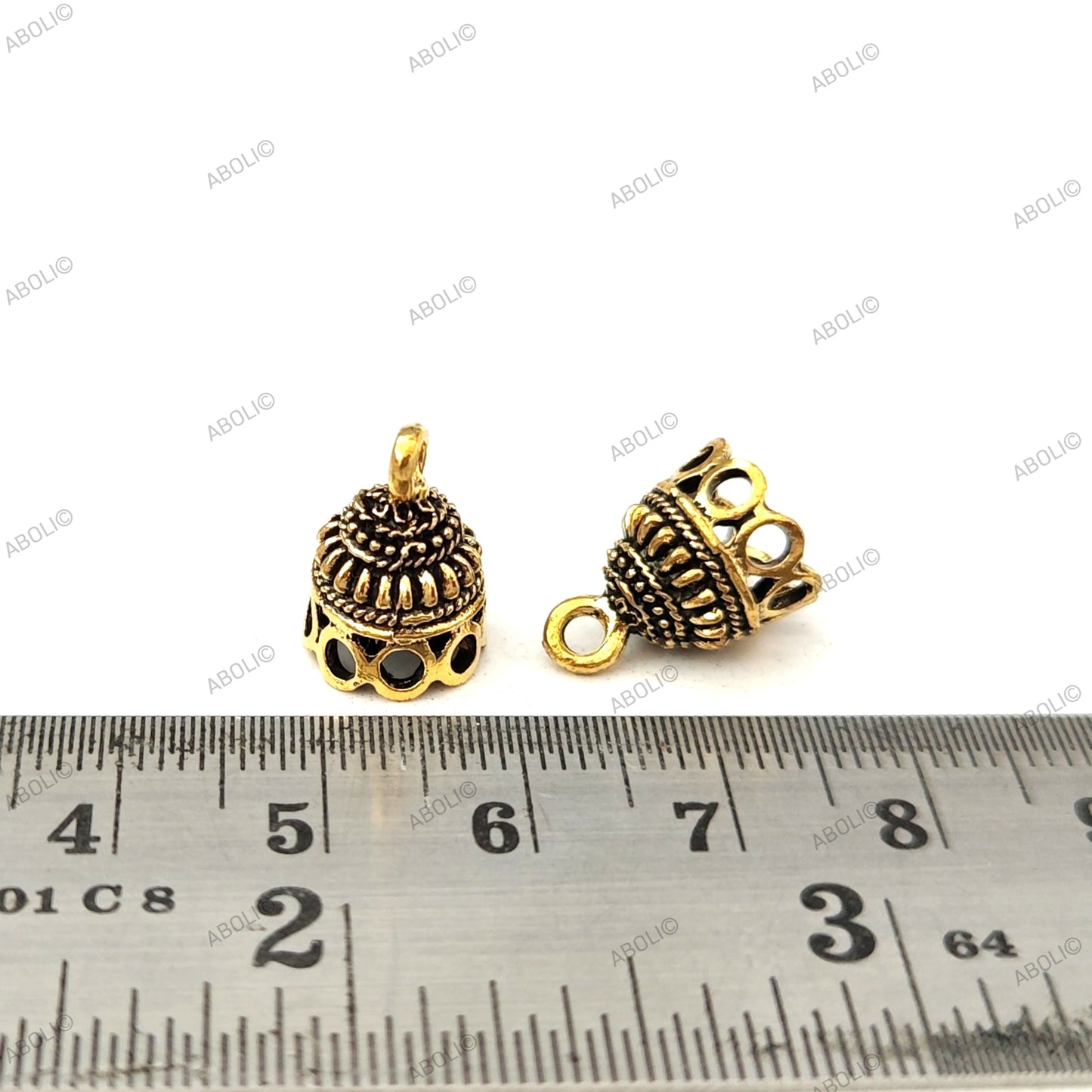 Traditional golden Jhumka Earring Components golden jhumka base MJBG76