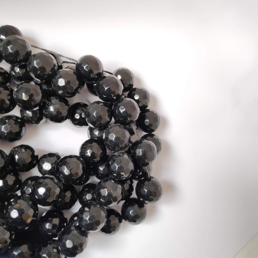 14 mm black agate beads agates semiprecious gemstones 14MMAB1