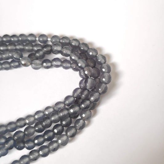 6 mm gray agate beads agates semiprecious gemstones 6MMAB4