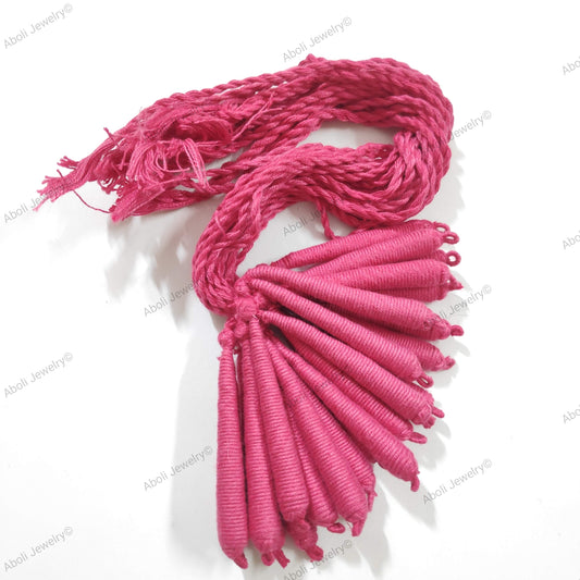 Dark Pink Cotton dori premium quality necklace cord cotton back rope for necklace CDRD11