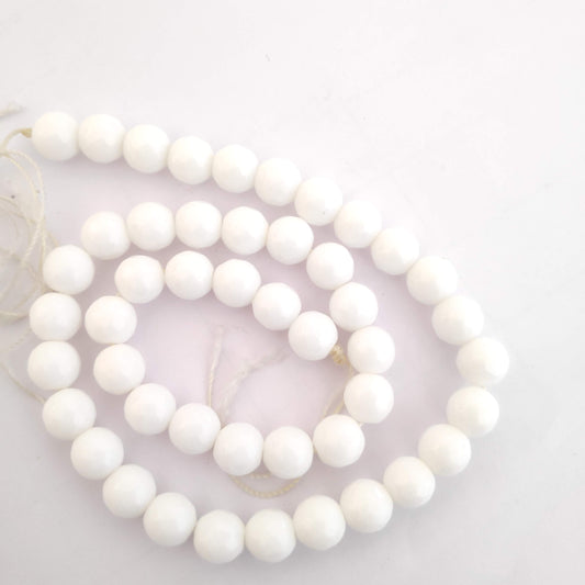 8 mm white agate beads agates semiprecious gemstones 8MMABS5