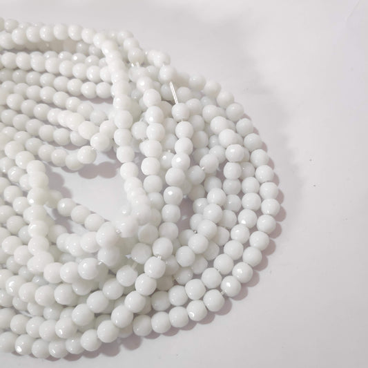 6 mm white agate beads agates semiprecious gemstones 6MMAB9