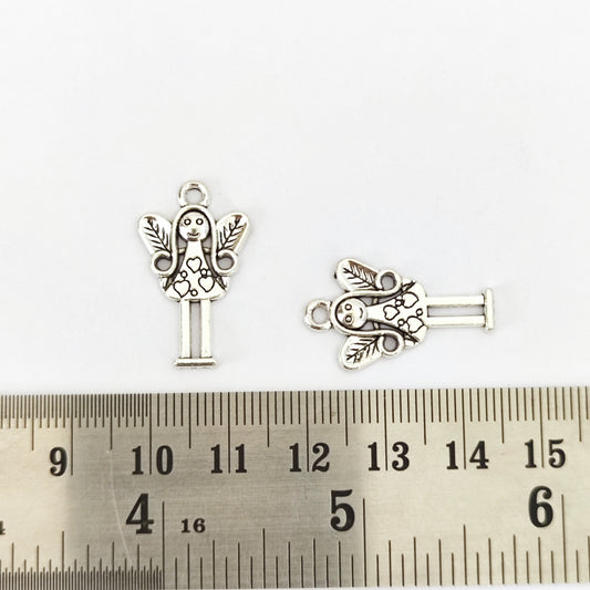 Silver fairy charm CHMS91 2 charms