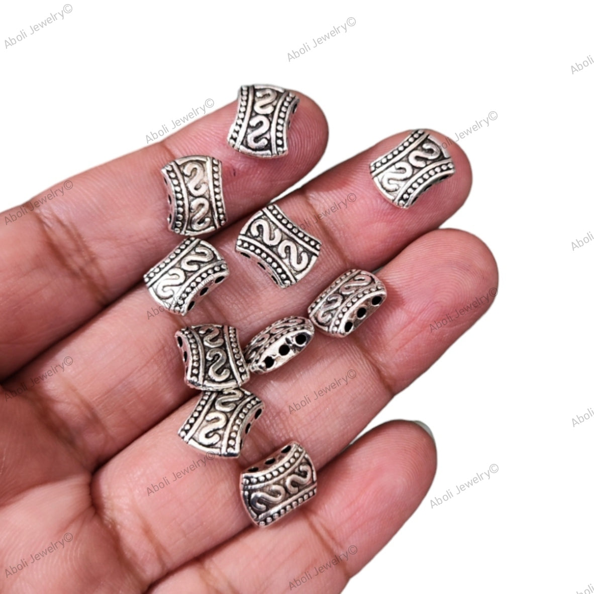 Silver spacer beads SSB132