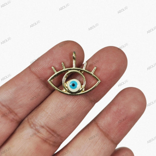 Evil Eye frame charm white