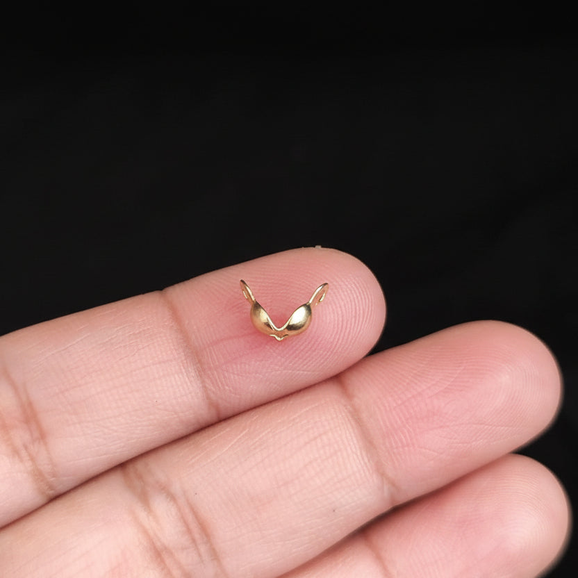PVD anti tarnish steel bead covers clamshell covers 