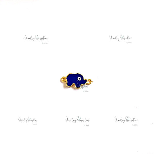 Navy blue elephant rakhi charms evil eye connector for evil eye bracelet making