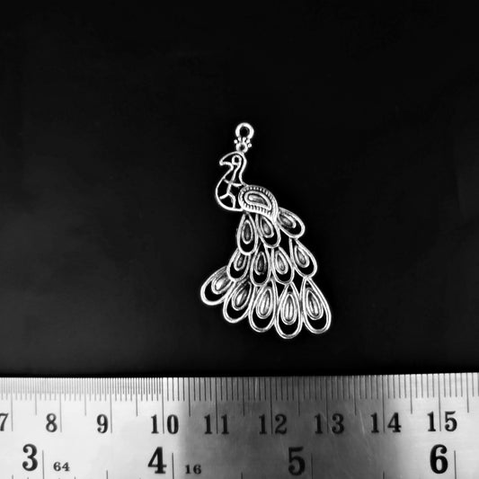 German silver Oxidised pendant peacock SP301