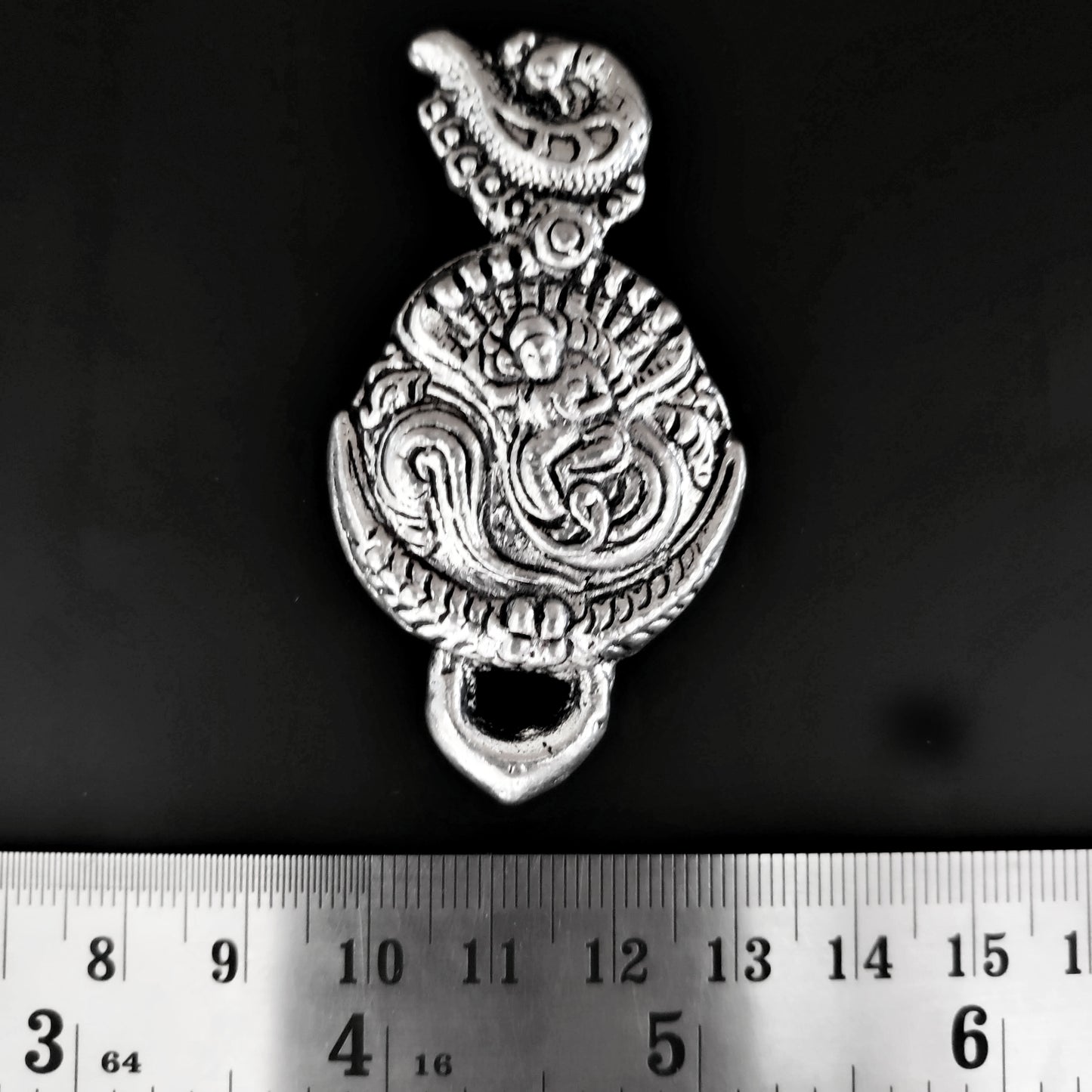 German silver Oxidised pendant Sheshnaag motif SP310