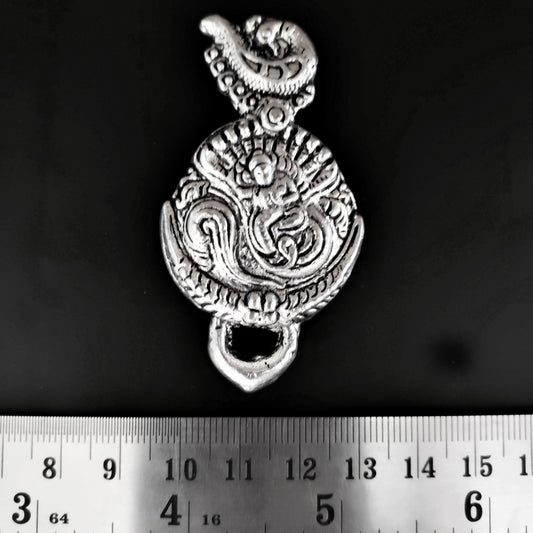 German silver Oxidised pendant Sheshnaag motif SP310