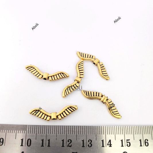 Designer golden wings spacer beads DSB45