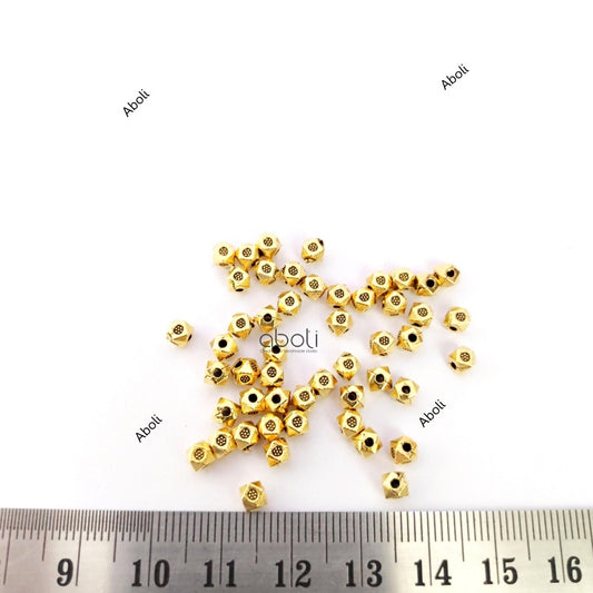 Golden cuboid spacer beads DSB46 10 gm