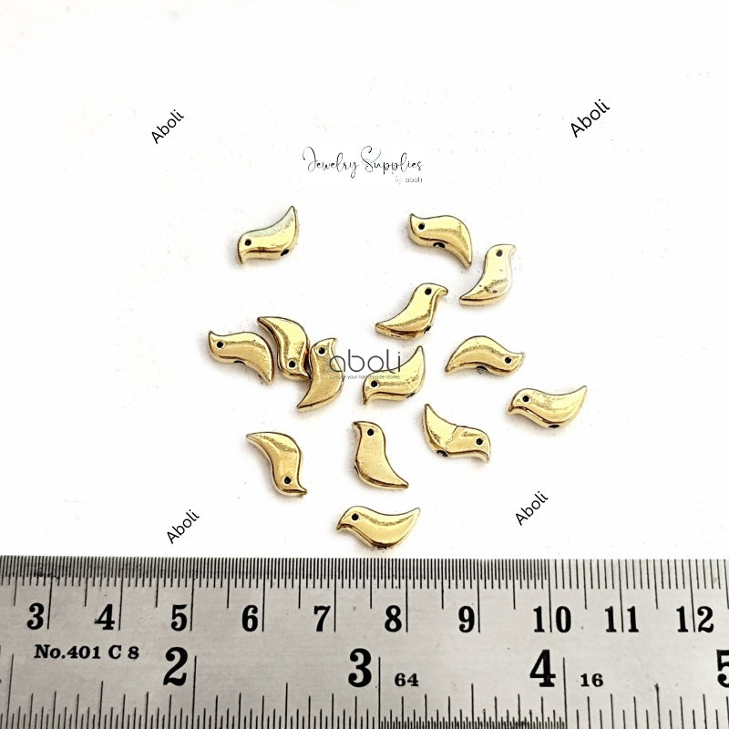 Golden bird spacer beads DSB81