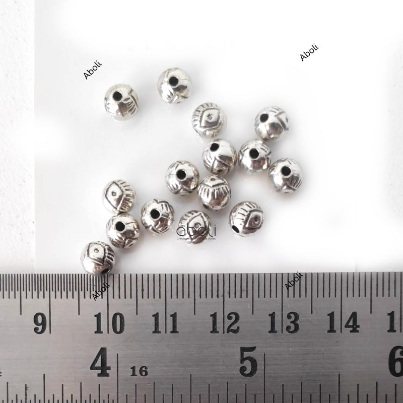 Designer German silver evil eye spacer beads DSB15