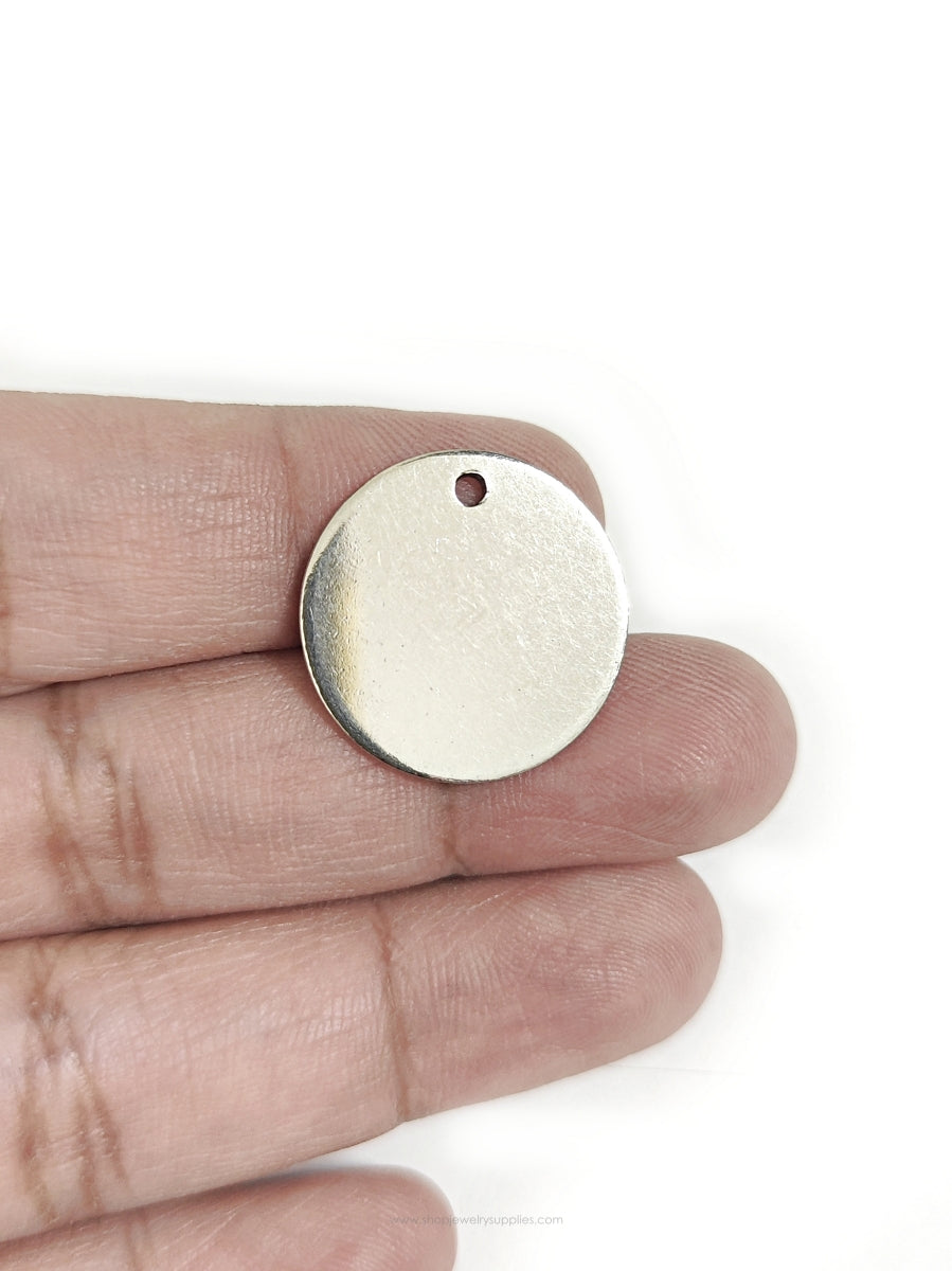 20 mm stainless steel round stamping disc anti tarnish steel blank for personalized pendant necklace STAMPS 1 blank