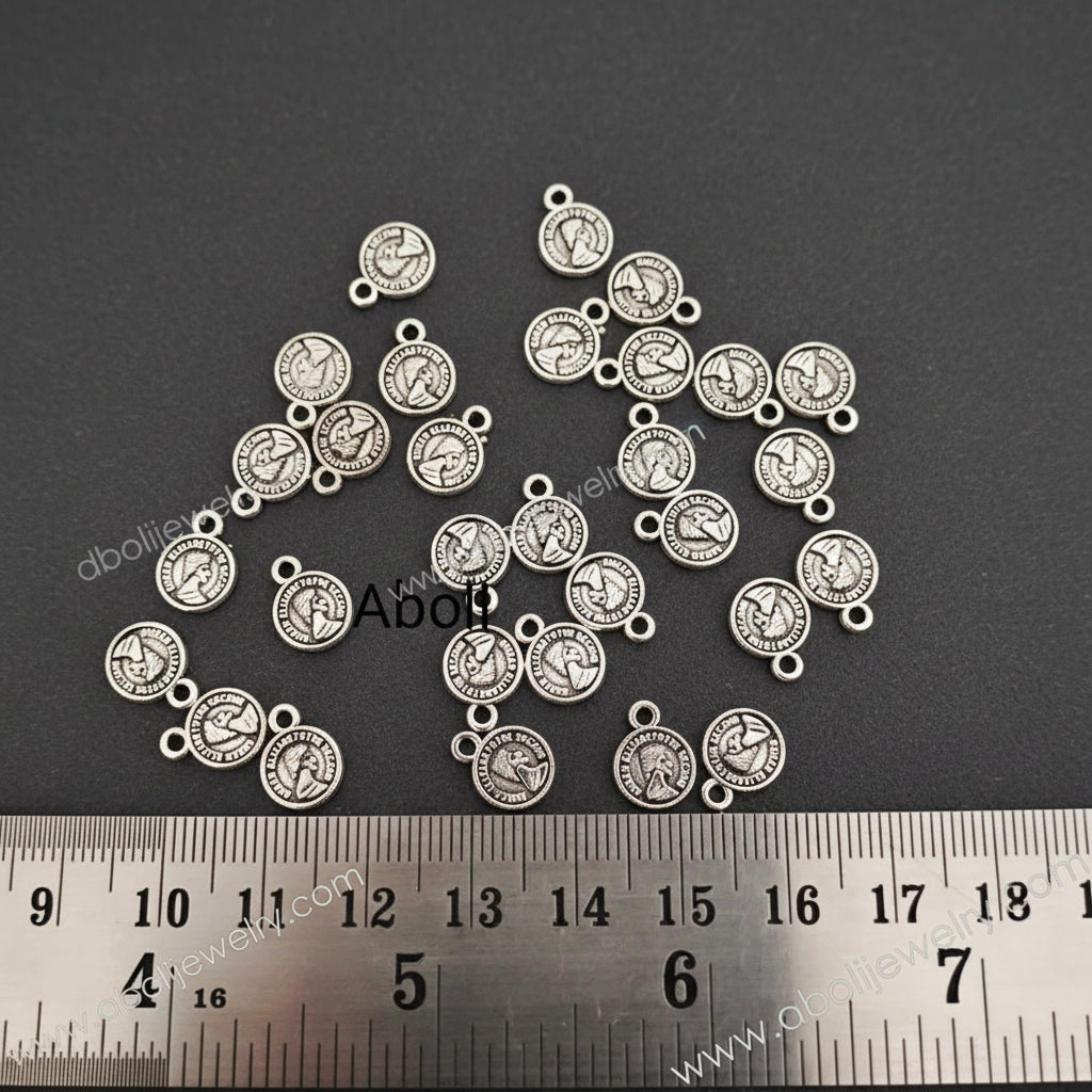 Silver coin charms disc dangles coins CHMG84 10 gm