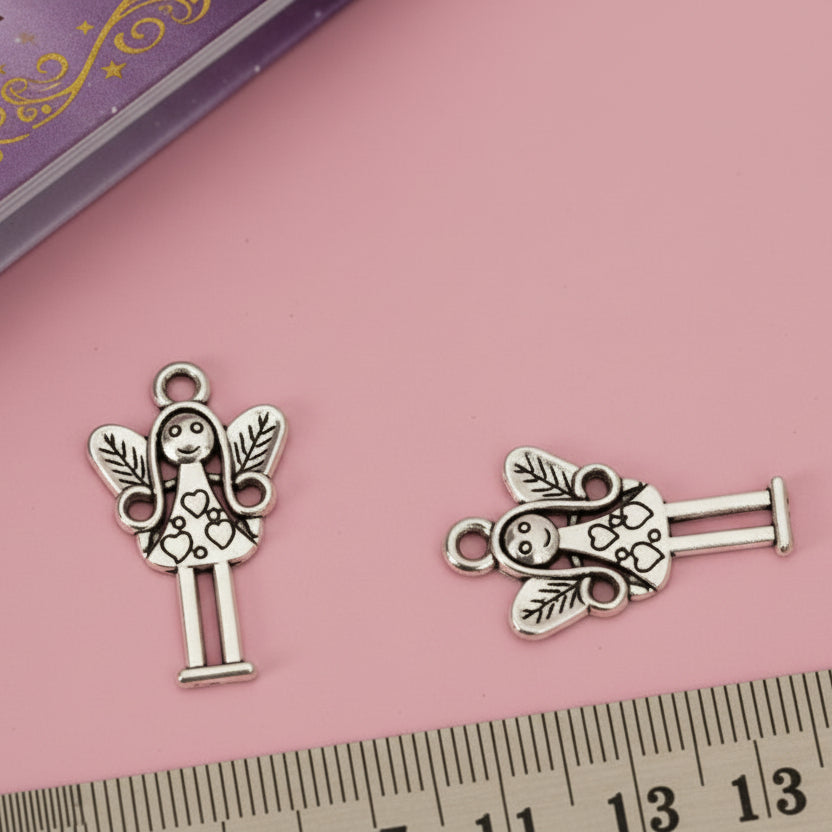 Silver fairy charm CHMS91 2 charms