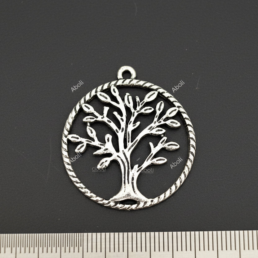 Silver tree of life charm pendant tree charm CHMS94