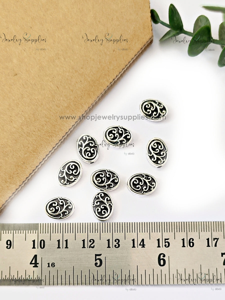 Oval Spacer Beads for Bracelets & Necklaces Pandora spacers for jewellery making GSSB201 10 gm