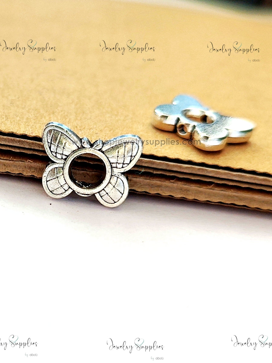 Butterfly Spacer Beads for Bracelets & Necklaces Pandora spacers for jewellery making GSSB212 2 beads