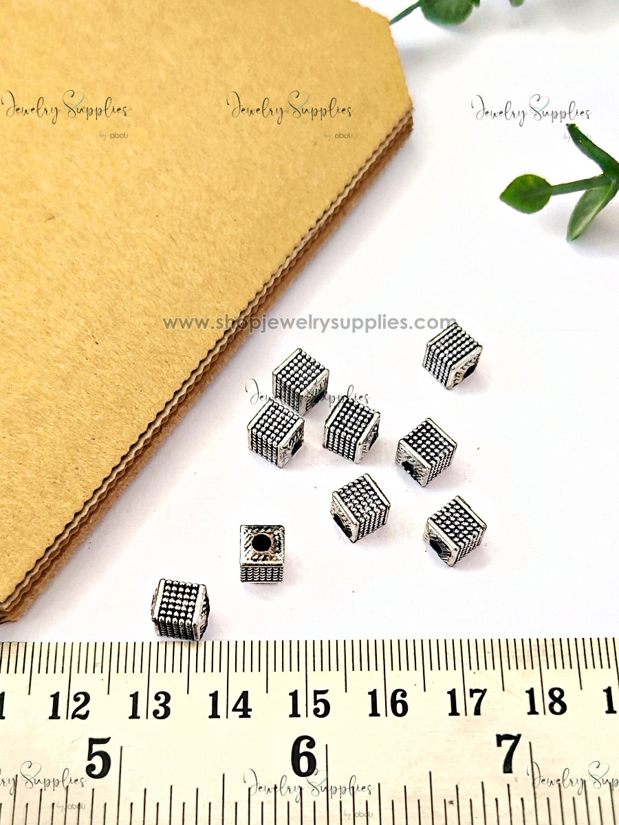 Cube Spacer Beads for Bracelets & Necklaces Pandora spacers for jewellery making GSSB215 10 gm