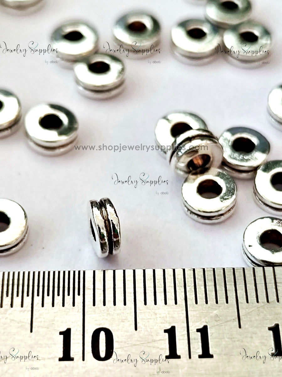 Metal Spacer Beads for Bracelets & Necklaces Pandora spacers for jewellery making GSSB221 10 gm