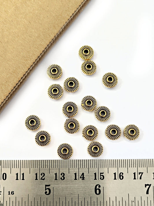 Golden Spacer Beads for Bracelets & Necklaces Pandora spacers for jewellery making GSSB306 10 gm