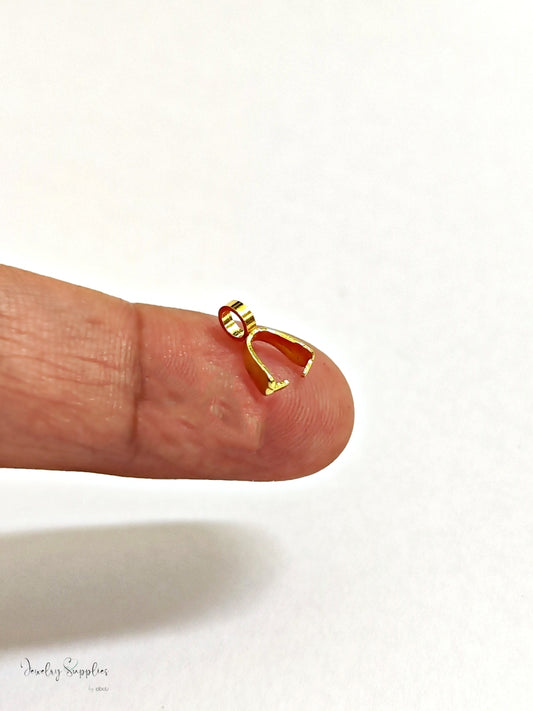 Stainless steel pinch bails golden pinch bails for pendant & charms