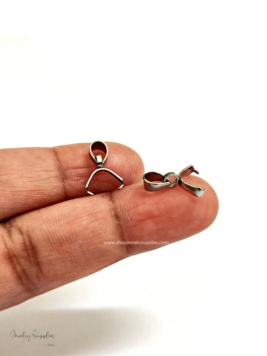 Stainless steel pinch bails pinch bails for pendant & charms SSPBS9 1 bail