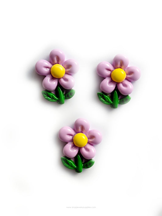 Resin cabochon lavender flower resin flatback for resin charm making hairclip phone case accessories headband scrapbooking DIY crafts RCFB3 1 piece