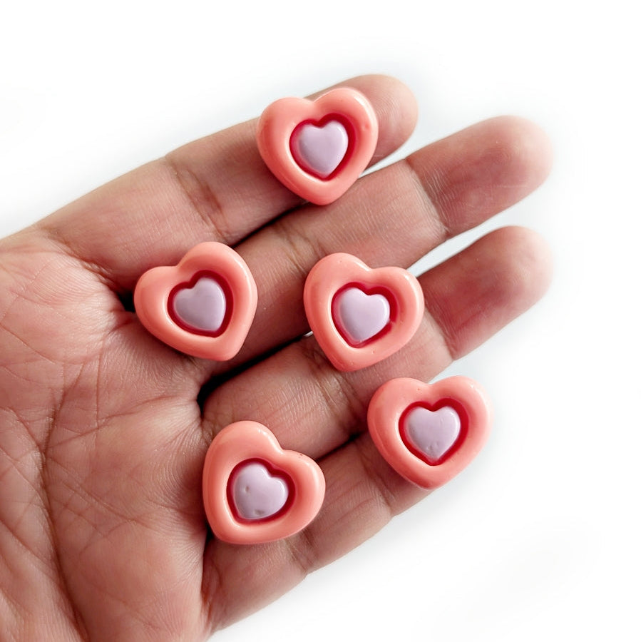Trending_Resin_cabochon14_ pink lavender heart resin