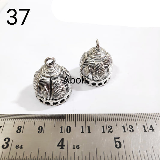 Silver jhumka bases MJBS37