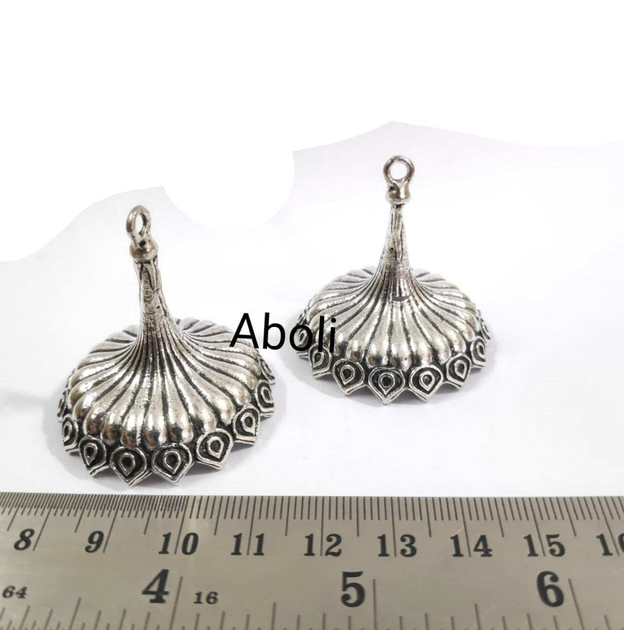 Silver jhumka bases MJBS38