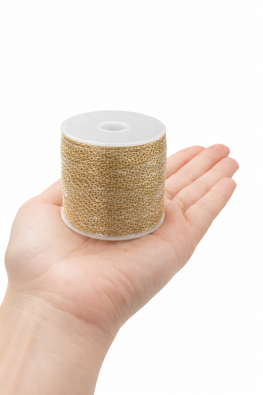 pvd plated golden chain anti tarnish steel jewellery making 