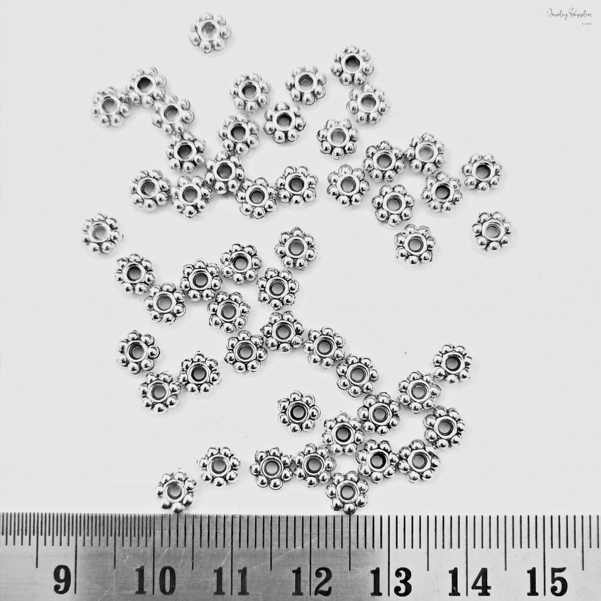 Metal Spacer Beads for Bracelets & Necklaces daisy spacers for jewellery making GSSB315 10 gm
